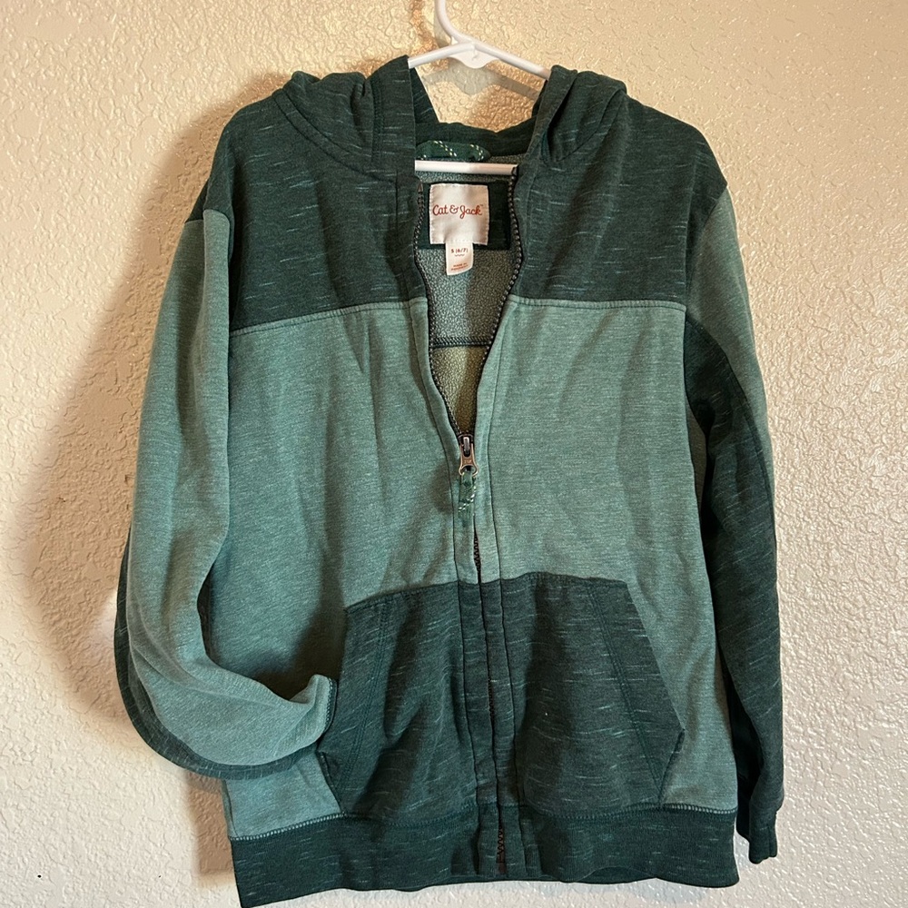 Cat & Jack Green Zip-Up Hoodie